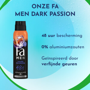 3x Fa Men Deodorant Spray Dark Passion - 6.39 euro