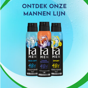 3x Fa Men Deodorant Spray Dark Passion - 6.39 euro