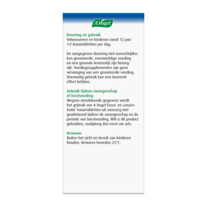 A.Vogel Focus En Concentratie - 12.39 euro