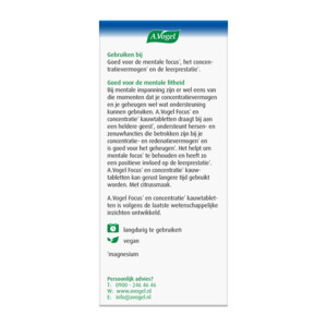 A.Vogel Focus En Concentratie - 12.39 euro
