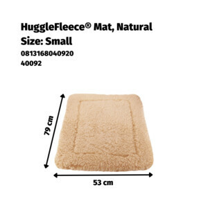 HuggleHounds Hondenmat Natural Small 53 x 79 cm