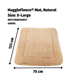 HuggleHounds Hondenmat Natural XL 75 x 123 cm