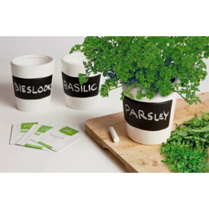 Buzzy Kruiden Set 3-delig Krijtpotten Wit - 10.05 euro