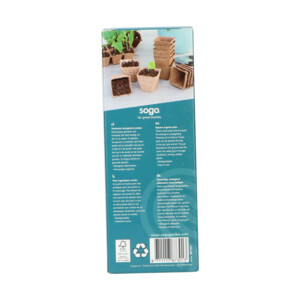 SOGO Biologische Kweekpotjes Vierkant 6 cm - 2.15 euro