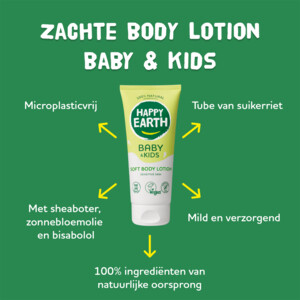 6x Happy Earth Baby & Kids 100% Natuurlijke Body Lotion - 32.97 euro