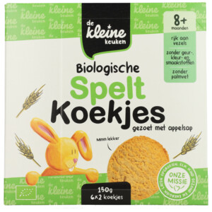 3x de Kleine Keuken Bio Speltkoekjes - 10.25 euro