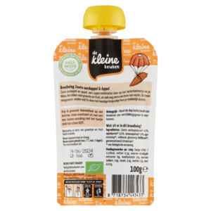 6x de Kleine Keuken Bio Broodbeleg Zoete Aardappel & Appel - 15.59 euro