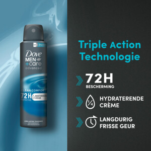 6x Dove Deodorant Men+ Care Clean Comfort - 21.39 euro