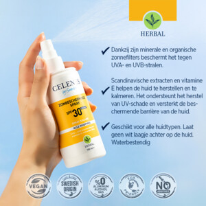 Celenes Herbal Zonnebrand Spray SPF 30 Alle Huidtypes - 16.35 euro