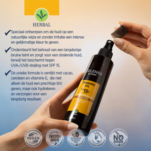 Celenes Herbal Tanning Oil Alle Huidtypes SPF 15 - 15.49 euro
