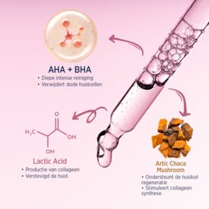 Celenes Aha 8% + Bha 2% + Lactic + Arctic Chaga-paddenstoel Serum - 13.99 euro