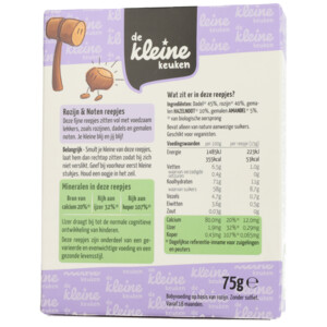 6x de Kleine Keuken Bio Rozijn & Noten Reepje - 17.26 euro