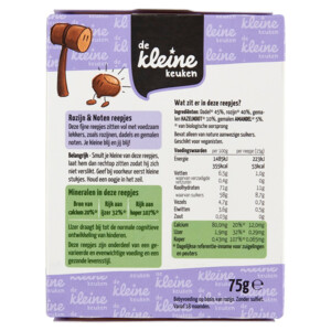 6x de Kleine Keuken Bio Rozijn & Noten Reepje - 17.26 euro