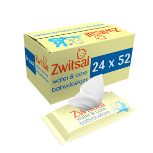 2x Zwitsal Water & Care Babydoekjes met Zwitsalgeur - 76.9 euro