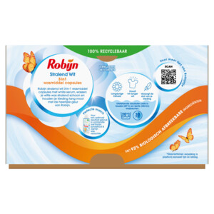 4x Robijn Wascapsules 3-in-1 Stralend Wit - 26.75 euro
