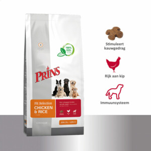 Prins Fit Selection Kip & Rijst Hondenvoer 14 kg