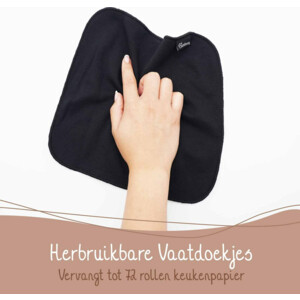 Bamboozy Vaatdoekjes Bamboevezels Zwart - 9.99 euro