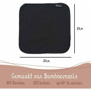 Bamboozy Vaatdoekjes Bamboevezels Zwart - 9.99 euro