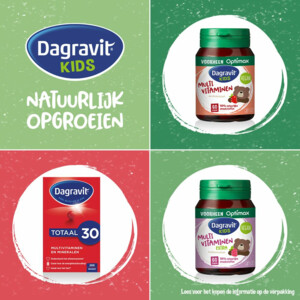 2x Dagravit Natural Kids Multivitaminen Framboos - 23.64 euro