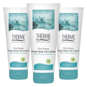 Therme 3x Finn Sauna Fresh Body Gel Lotion 200 ml - 3 stuks
