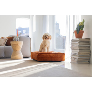 Designed by Lotte Ligkussen Ribbed Terracotta 70 x 55 x 15 cm 