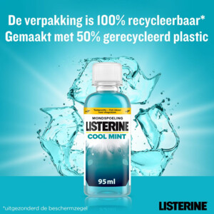 3x Listerine Mondwater Cool Mint Reisverpakking - 6.89 euro