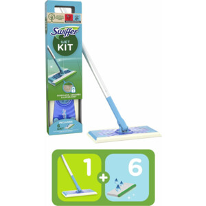 Swiffer Wet Kit Vloerreiniger Starterskit met 6 Navullingen - 12.59 euro