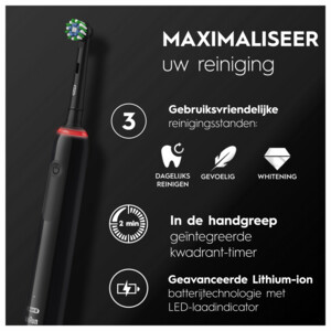 Oral-B Elektrische Tandenborstel Pro 3 3500 Zwart - 52.99 euro