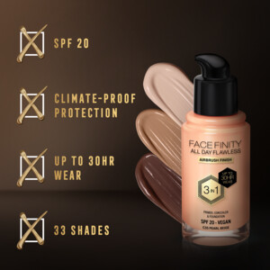 2x Max Factor Facefinity All Day Flawless Foundation C35 Pearl Beige - 22.77 euro