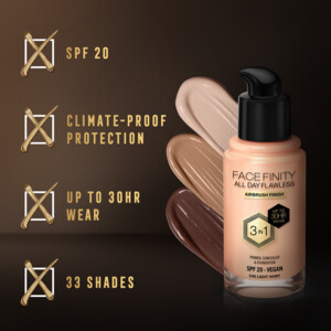 2x Max Factor Facefinity All Day Flawless Foundation C40 Light Ivory - 22.97 euro