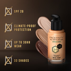 2x Max Factor Facefinity All Day Flawless Foundation W70 Warm Sand - 22.77 euro