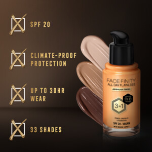 2x Max Factor Facefinity All Day Flawless Foundation W78 Warm Honey - 22.77 euro