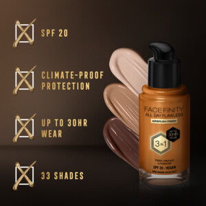 2x Max Factor Facefinity All Day Flawless Foundation W98 Warm Hazelnut - 22.77 euro