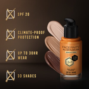 2x Max Factor Facefinity All Day Flawless Foundation W89 Warm Praline - 22.77 euro