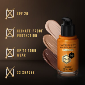 2x Max Factor Facefinity All Day Flawless Foundation W91 Warm Amber - 22.77 euro