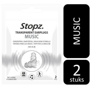 Stopz. Earplugs Music Transparant - 9.95 euro