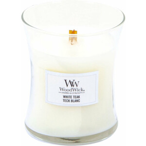WoodWick Geurkaars Medium White Teak - 21.29 euro