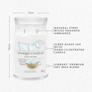 Yankee Candle Geurkaars Large Jar  Clean Cotton - 24.49 euro
