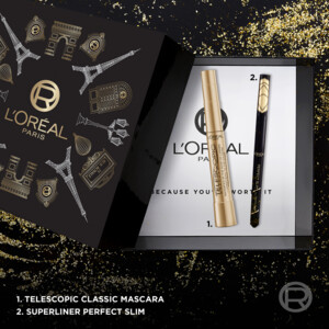 L'Oréal Geschenkset Telescopic Classic Mascara & Superliner Perfect Slim Zwart - 27.99 euro