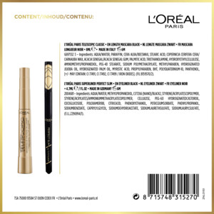 L'Oréal Geschenkset Telescopic Classic Mascara & Superliner Perfect Slim Zwart - 27.99 euro