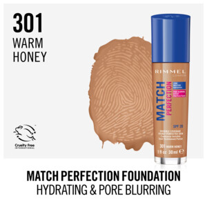 Rimmel Match Perfection Foundation Warm Honey 301 - 12.95 euro
