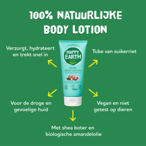 Happy Earth 100% Natuurlijke Bodylotion Sensitive & Dry Skin - 10.99 euro
