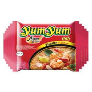 10x Yum Yum Noodles Soep Pak Garnalen - 4.11 euro