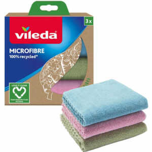 4x Vileda Microvezeldoek 100% Gerecycleerd - 19 euro