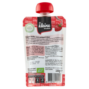 6x de Kleine Keuken Biologische Knijpmix Aardbei, Zoete aardappel & Haver - 9.22 euro