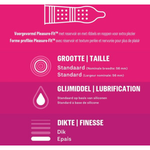 Durex - Nude Extra Lube Condooms 10 stuks, Pleasure Me Condooms 10 stuks & Performa Condooms 10 stuks - Pakket - 37.22 euro