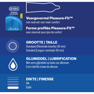 Durex - Extra Safe Condooms 20 stuks & Orgasm Intense Condooms 10 stuks - Pakket - 26.3 euro