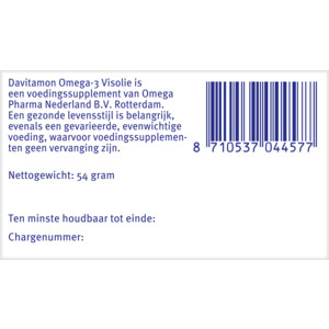 2x Davitamon Omega-3 Visolie - 43.17 euro