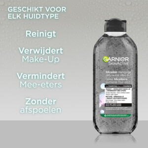 Garnier SkinActive Micellair Reinigingswater Jelly-water Alles-in-1 met Charcoal - 9.99 euro