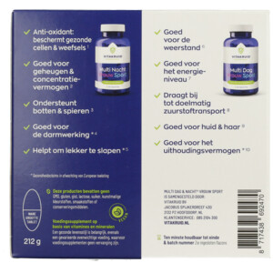 2x Vitakruid Multi Dag & Nacht Vrouw Sport - 111.52 euro